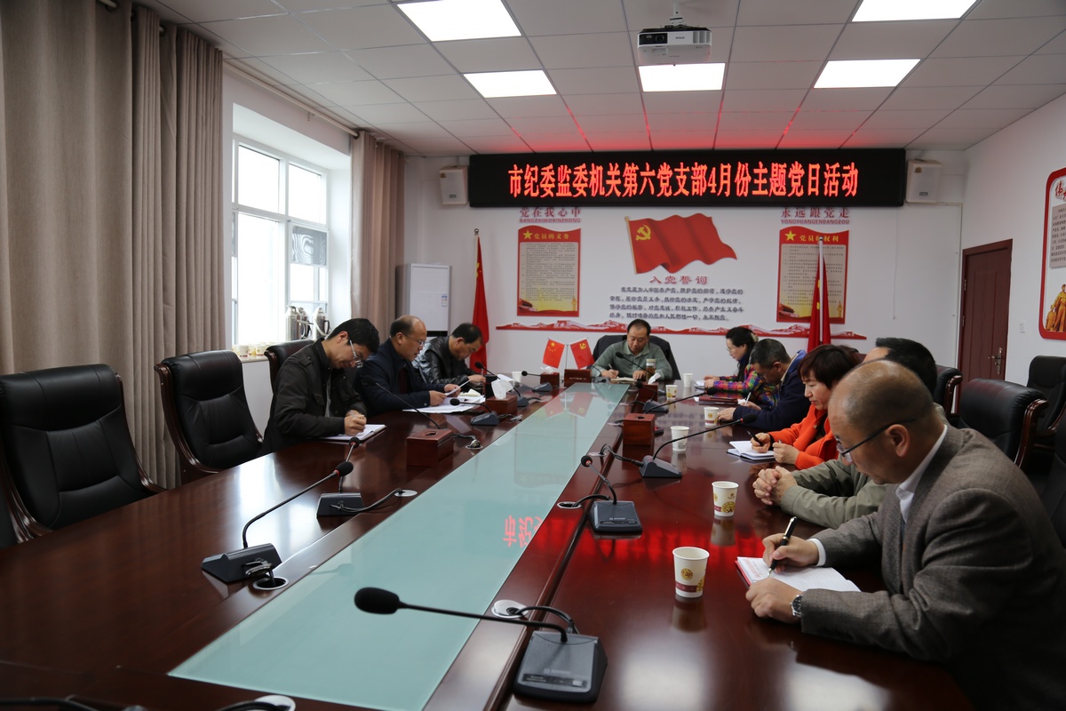 市纪委监委机关党委第六支部开展扫黑除恶学习主题党日活动